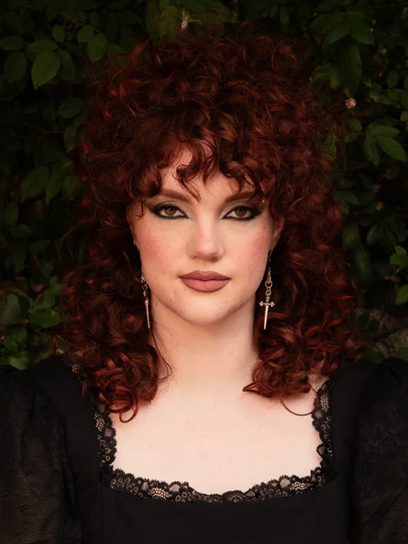 Hand and Sword Dangle Earrings